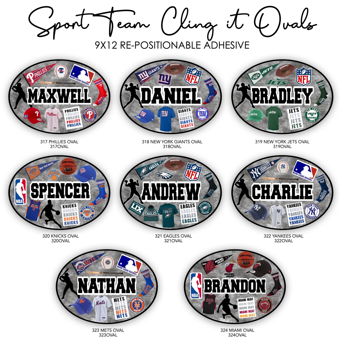 Sports Team Oval Cling It