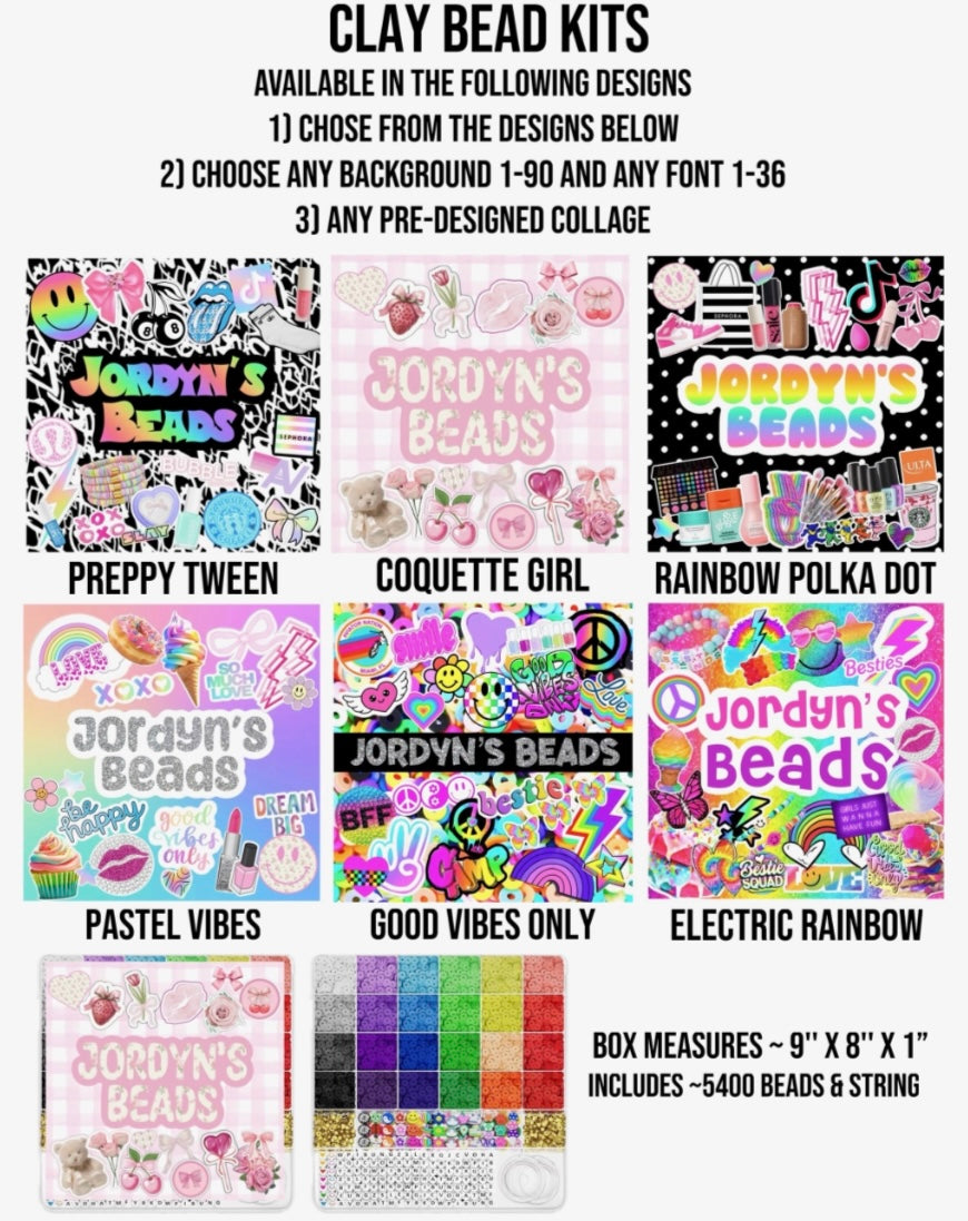 Personalized Clay Bead Set