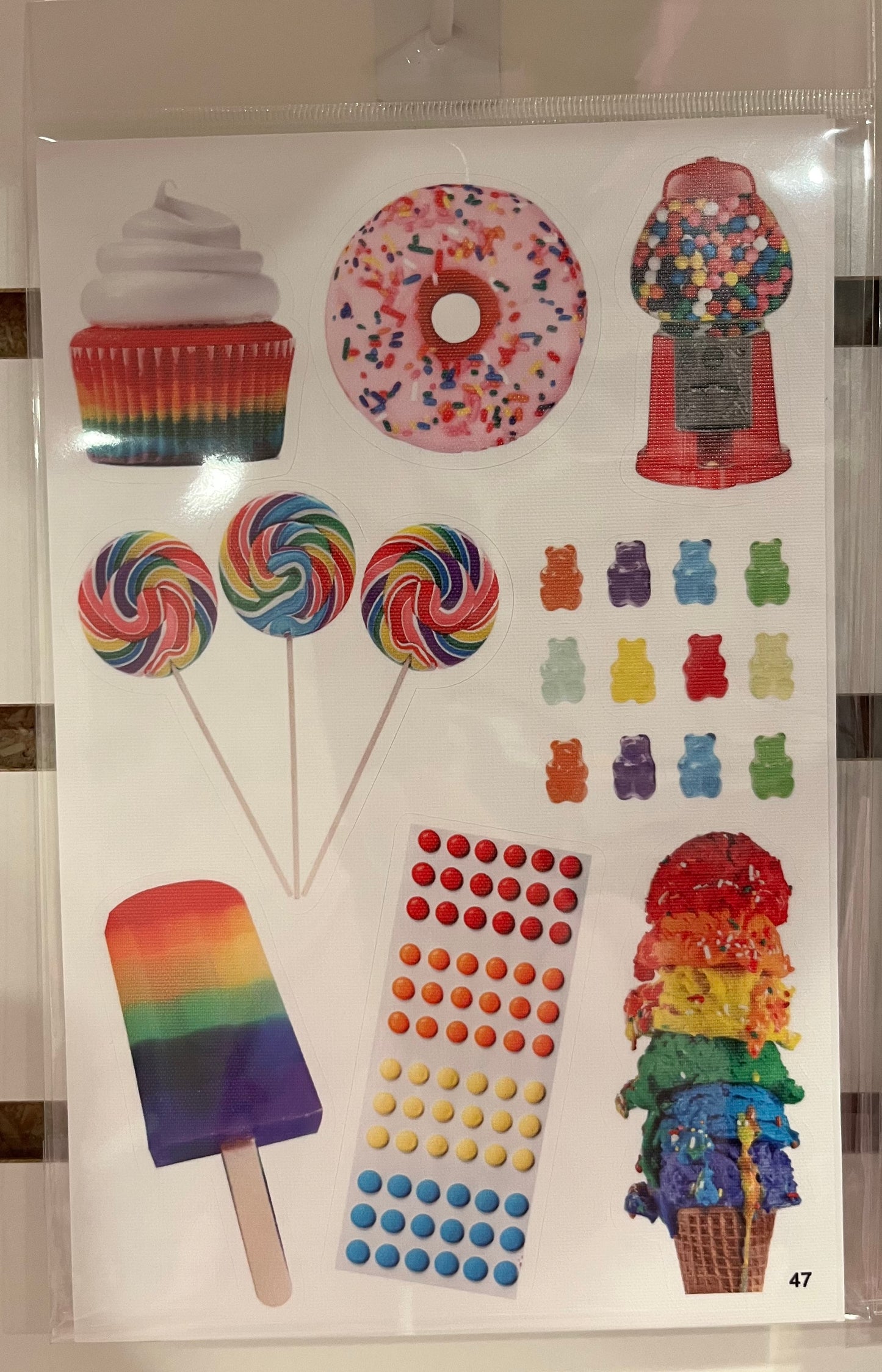 Rainbow Candy 6x9 cling it