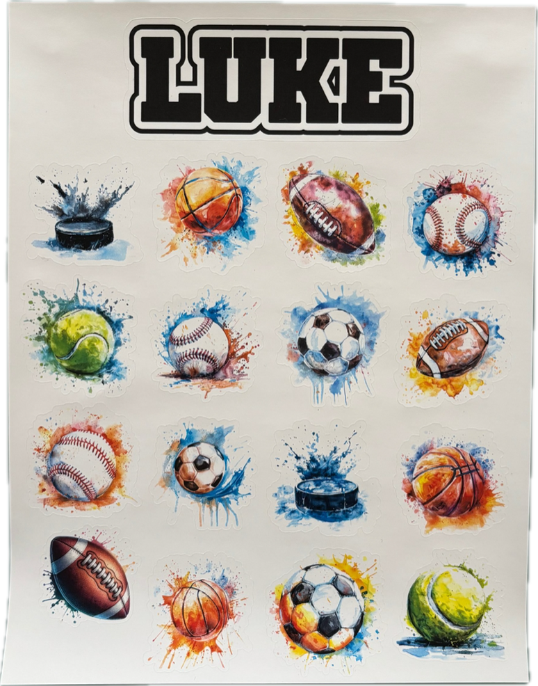 Sports Balls Removable Stickers