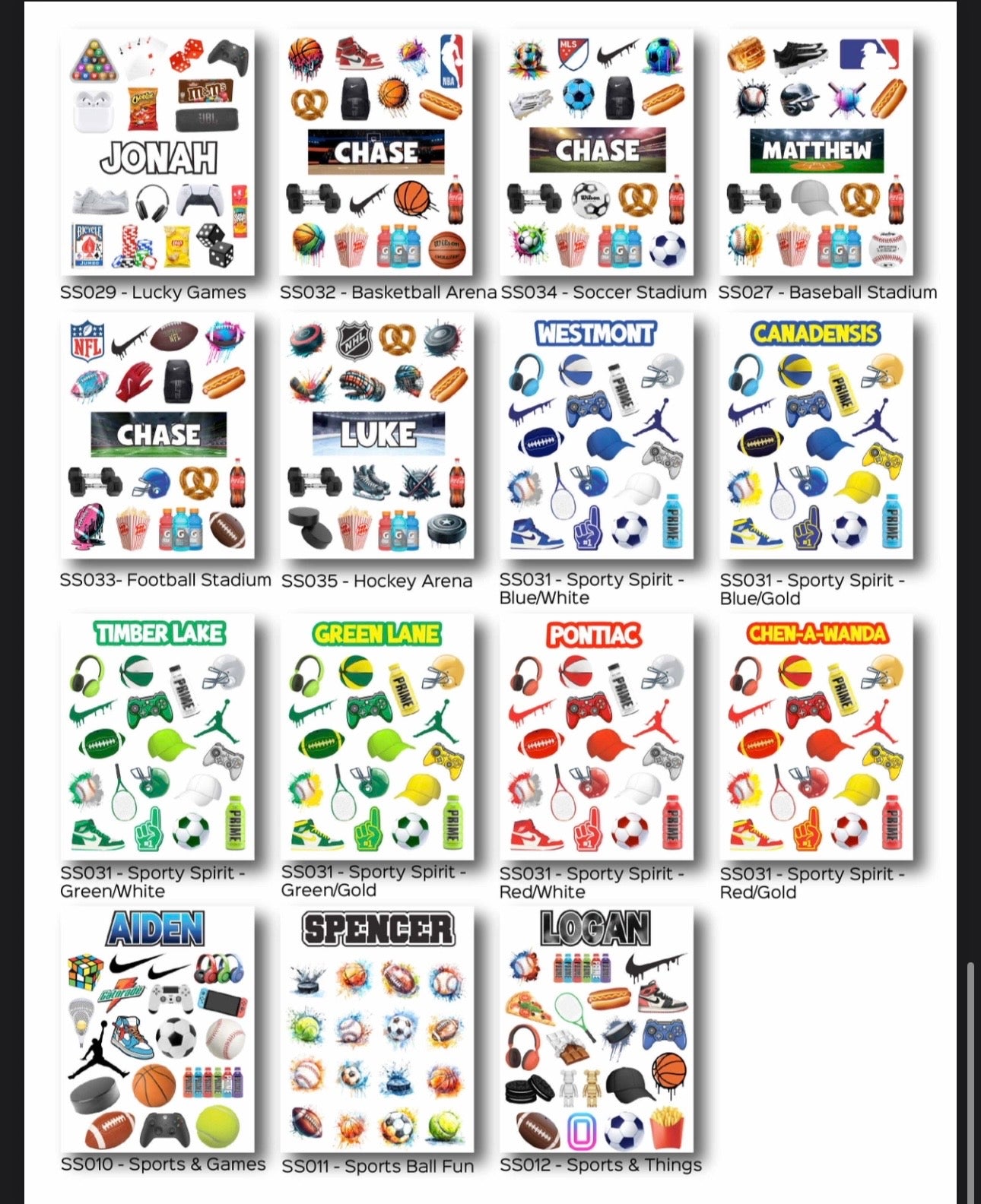 Vinyl Sticker Sheets