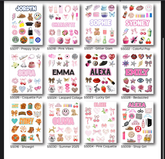 Vinyl Sticker Sheets