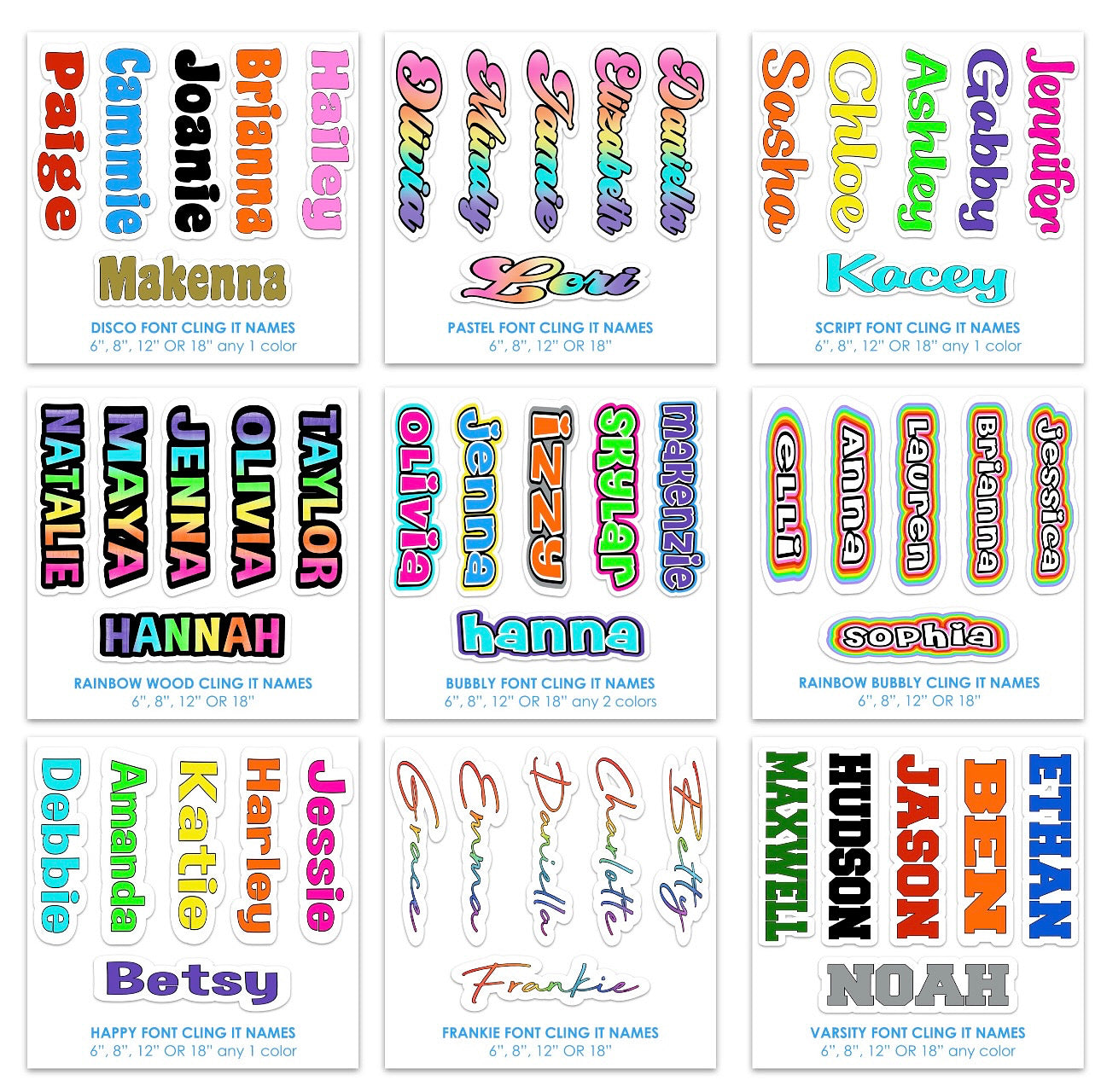 Vinyl Name Labels