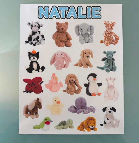 Removable Vinyl Sheet Jellycat