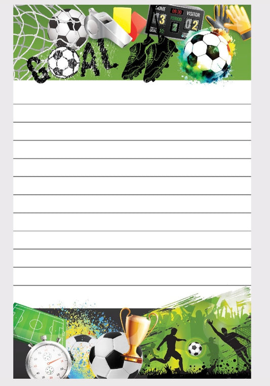 Soccer Lined Stationery