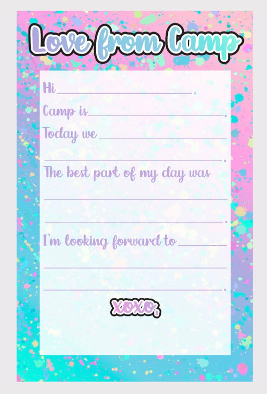 Fill In Pastel Splatter Stationery