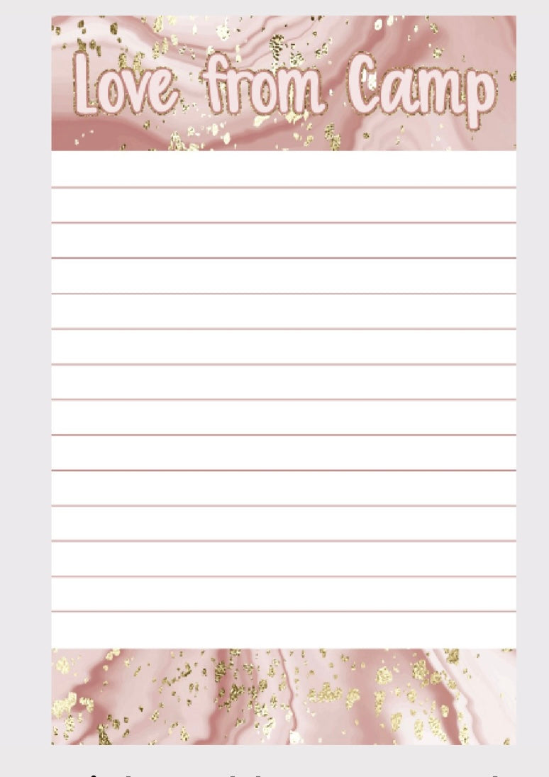 Pink Marble Lined Stationery