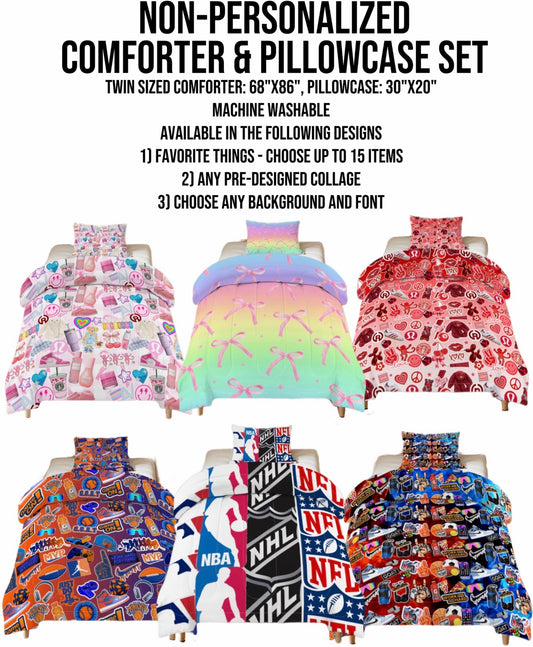 Comforter and matching pillowcase