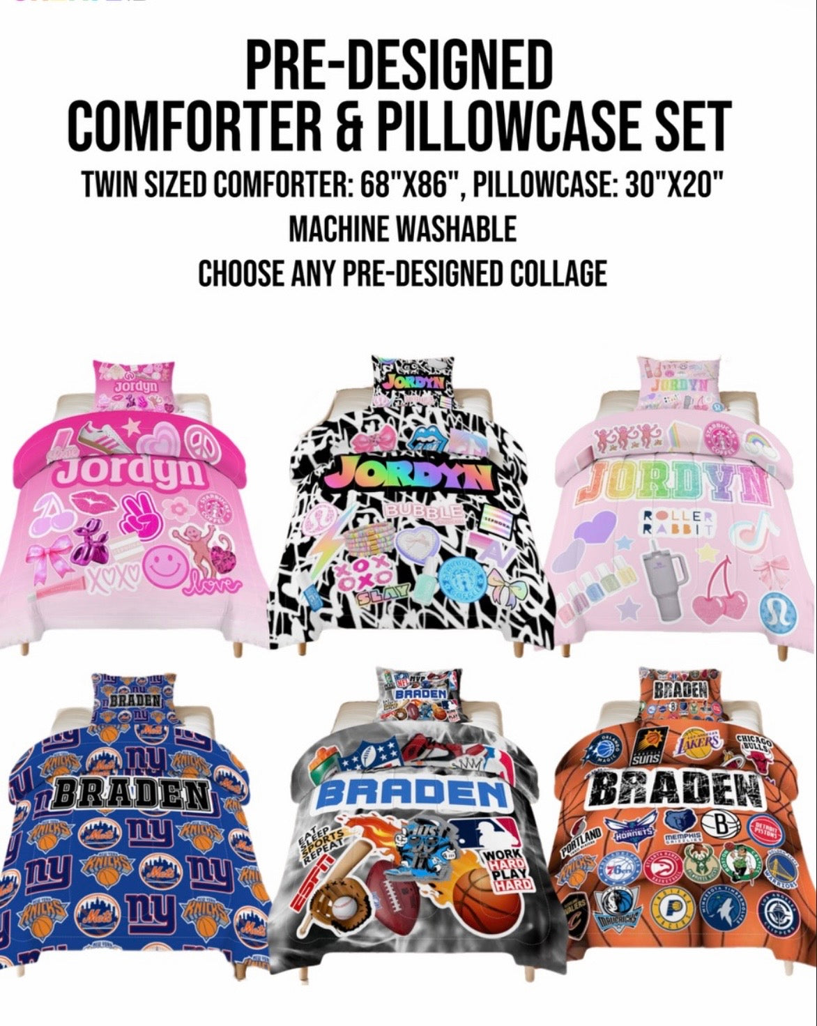 Comforter and matching pillowcase