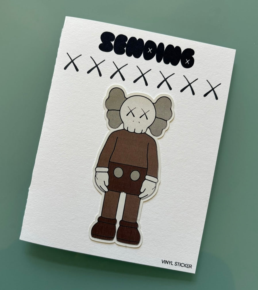 Camp Greeting Card With Vinyl Sticker