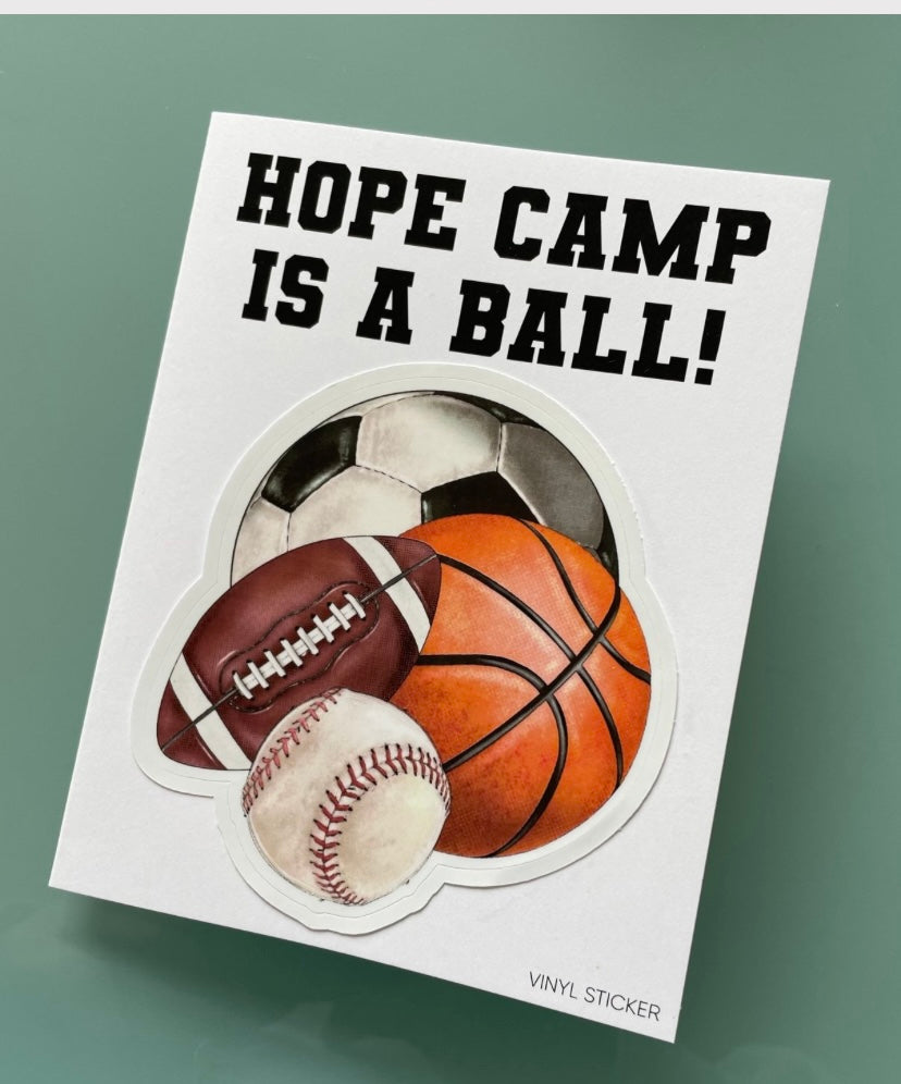 Camp Greeting Card With Vinyl Sticker