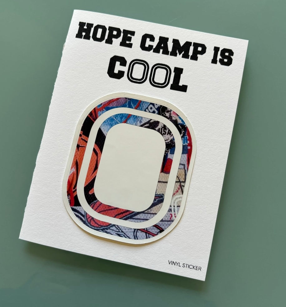 Camp Greeting Card With Vinyl Sticker