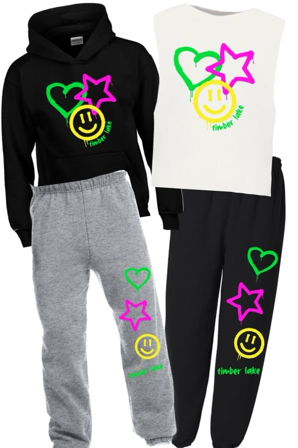 Star Heart Smiley Hoodie