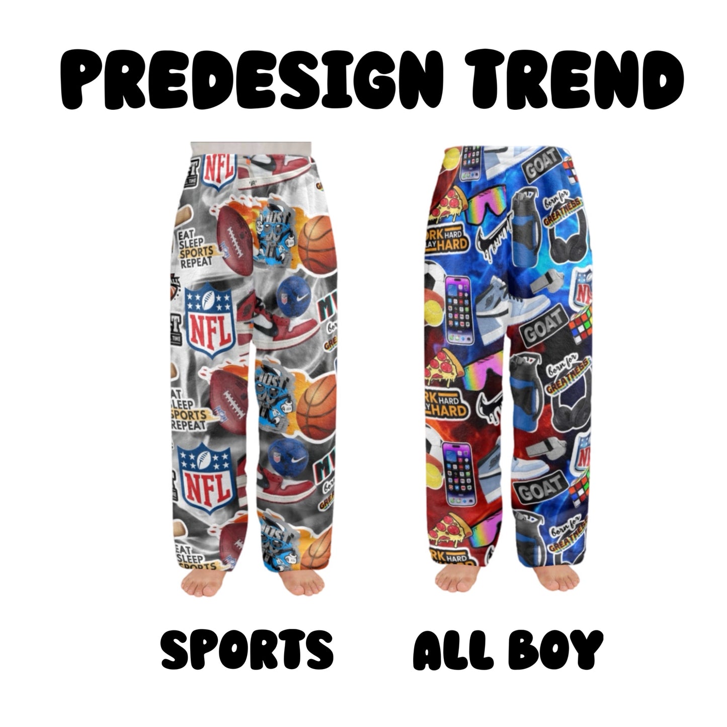 Fuzzy Custom Printed Pajama Pant