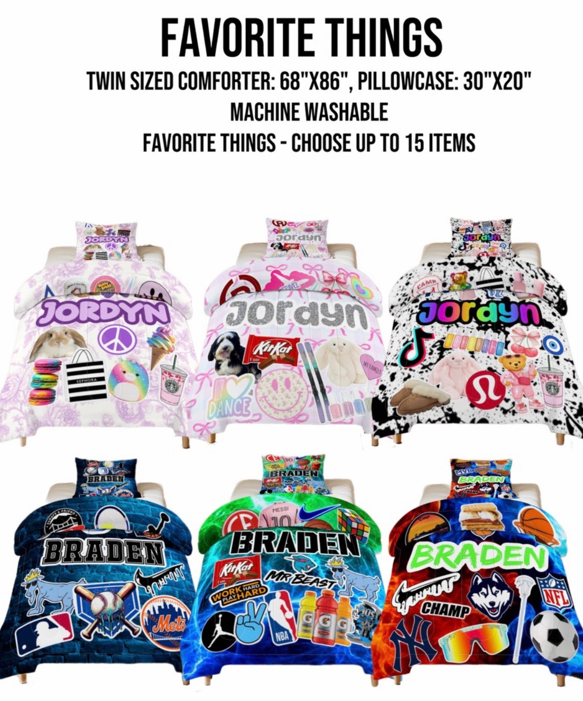 Comforter and matching pillowcase