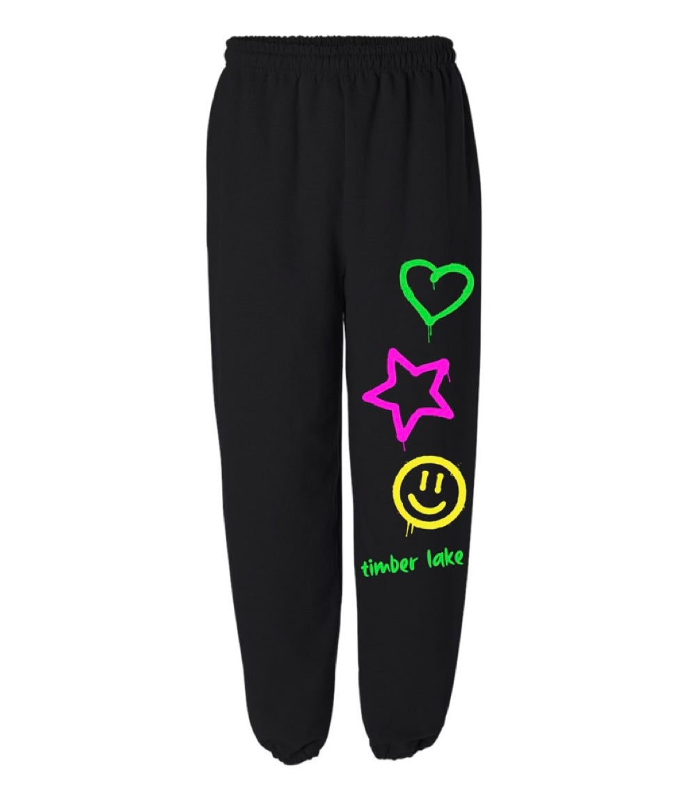Star Heart Smiley Sweatpants