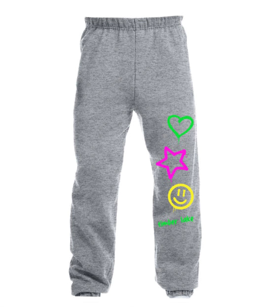 Star Heart Smiley Sweatpants