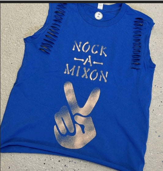 Peace Fingers Tank with Cuts