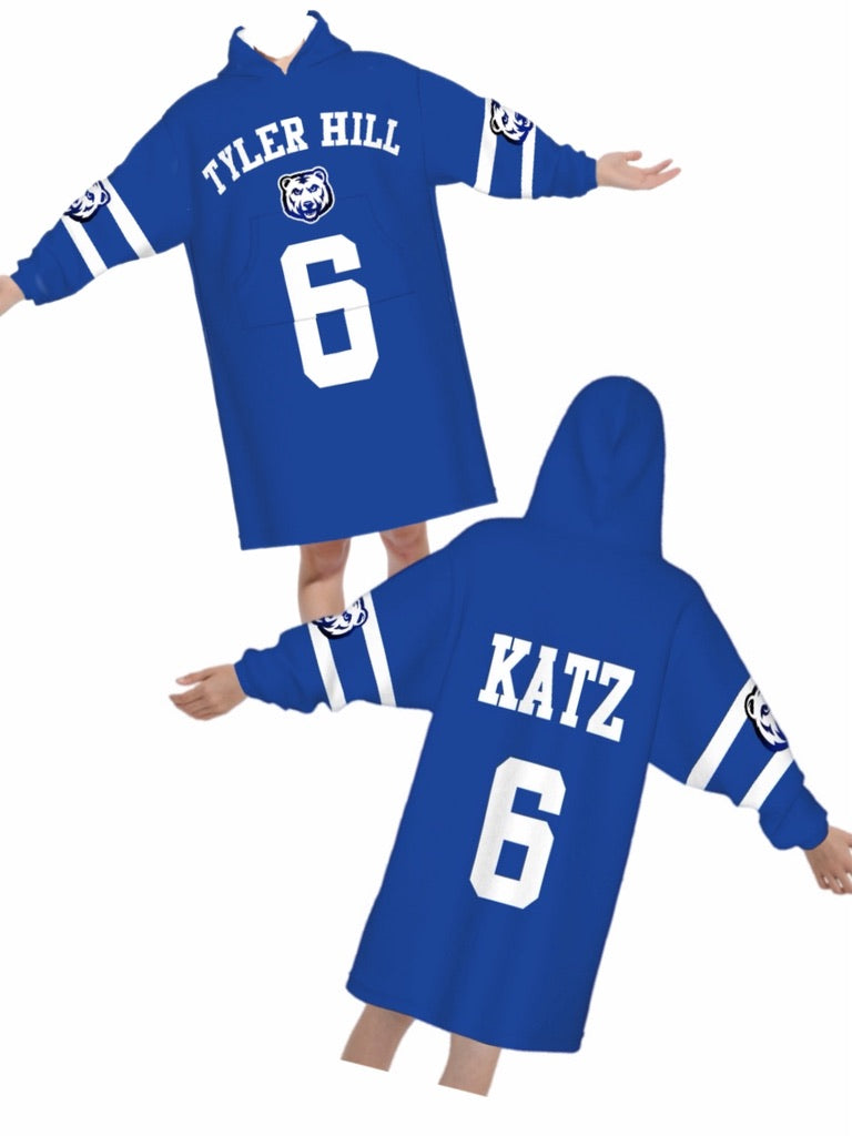 Jersey Style Oversized Blanket Hoodie