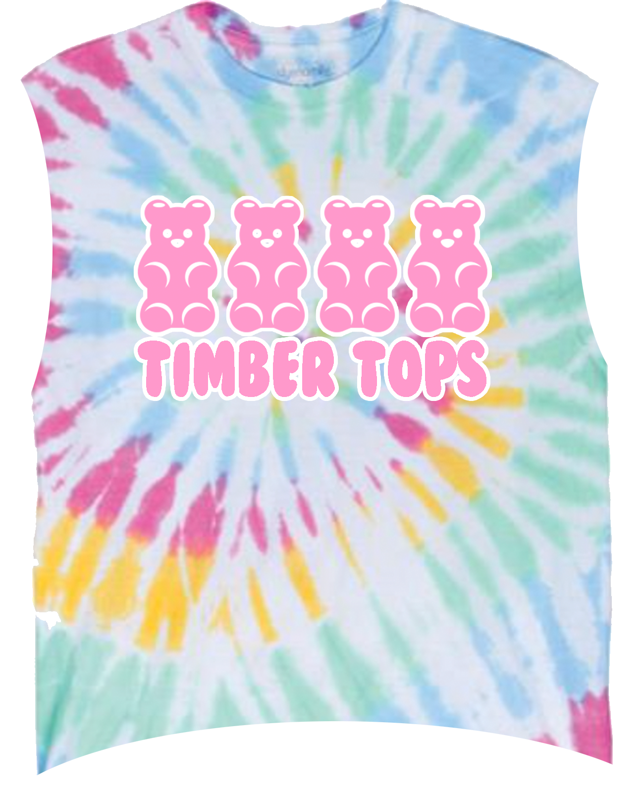 Camp Gummy Tie Dye Tee or Cut Tank