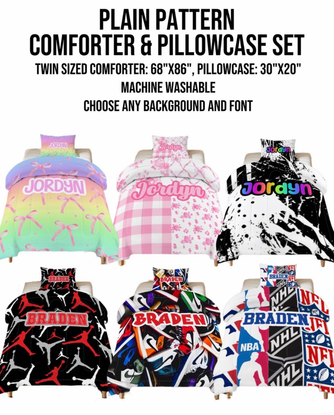 Comforter and matching pillowcase