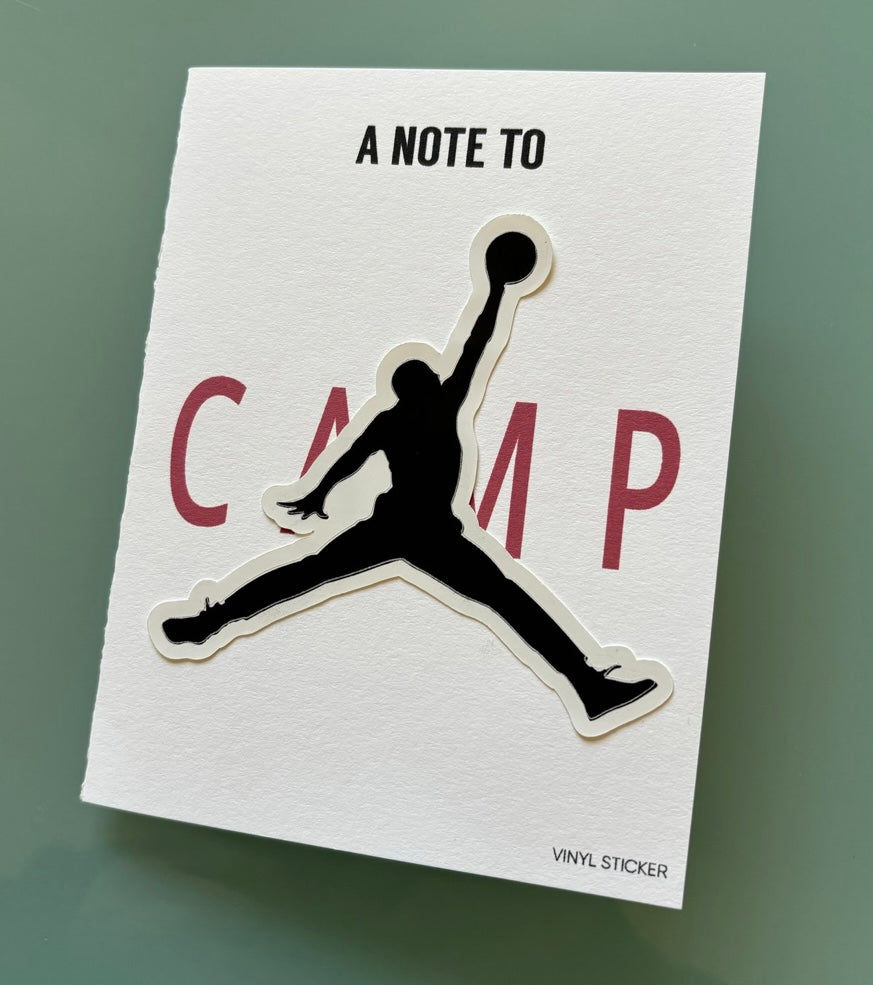 Camp Greeting Card With Vinyl Sticker