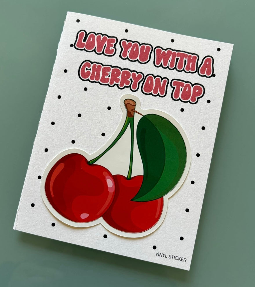 Camp Greeting Card With Vinyl Sticker