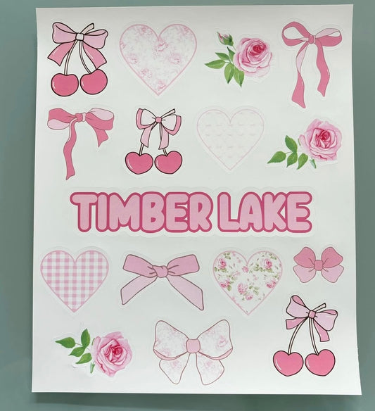 Removable Vinyl Sheet Pink Coquette
