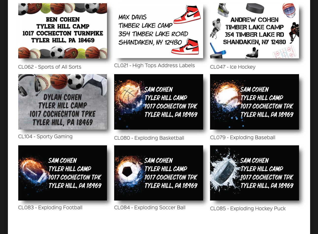 Return Address Labels