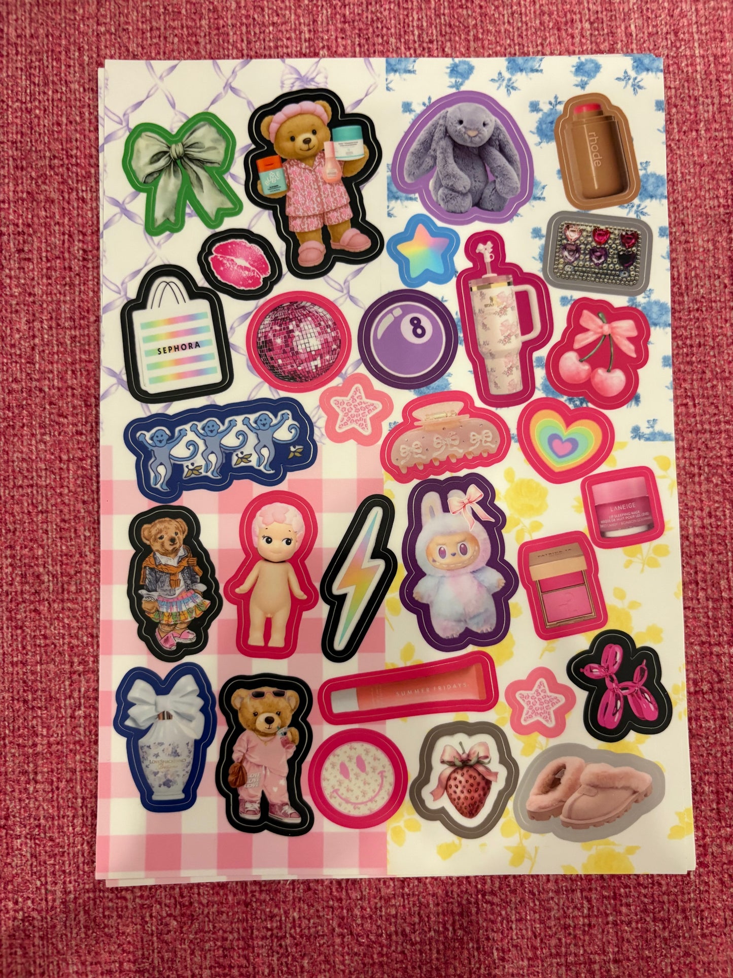 Water Resistant Generic Sticker Sheets