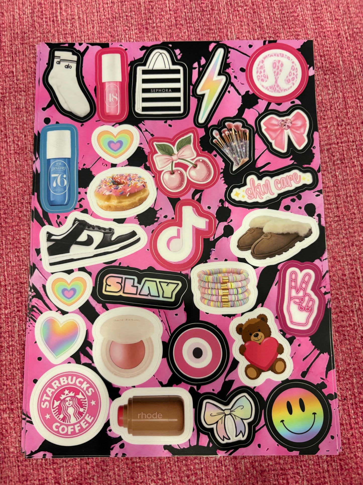 Water Resistant Generic Sticker Sheets