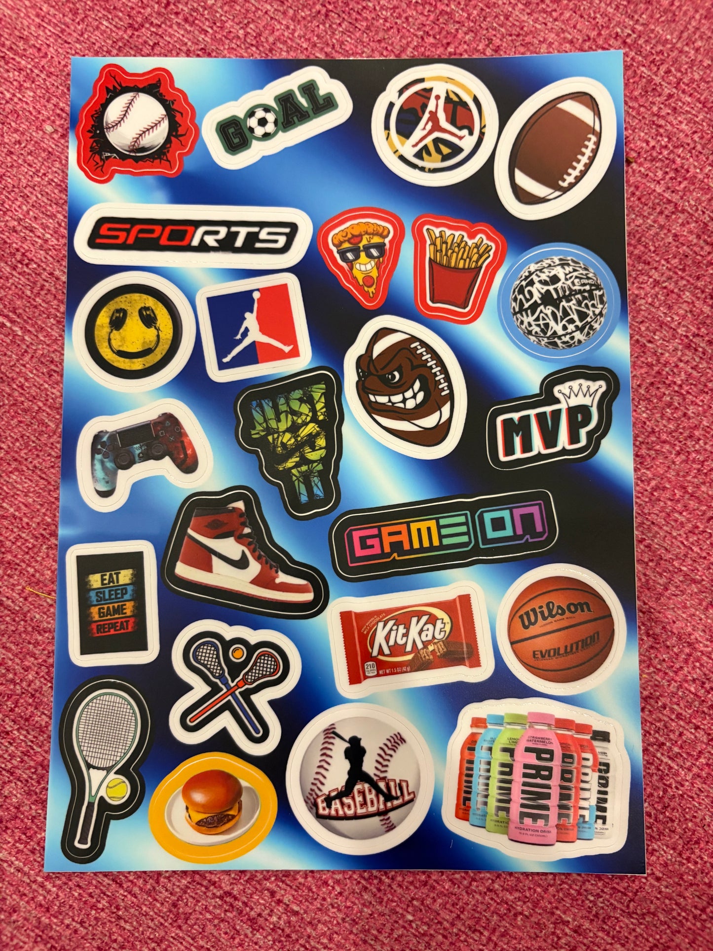 Water Resistant Generic Sticker Sheets