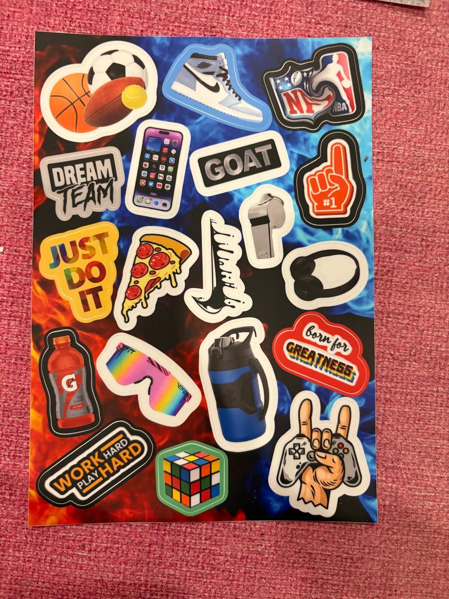 Water Resistant Generic Sticker Sheets