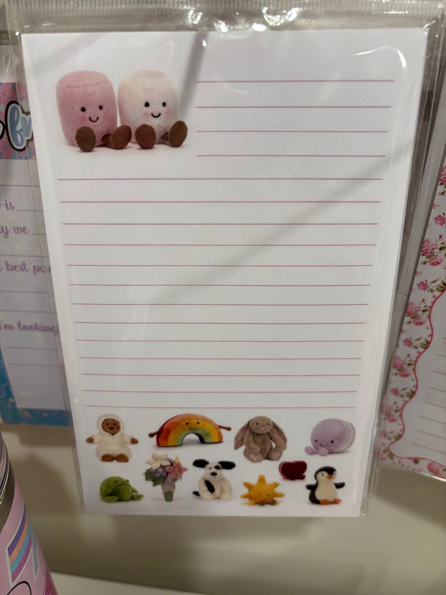 Jelly Cat Lined stationery