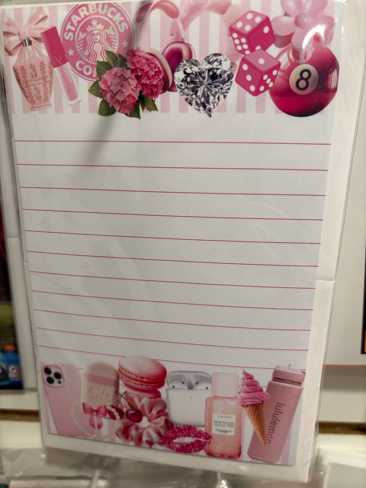 Pink Vibes Collage Lined stationery