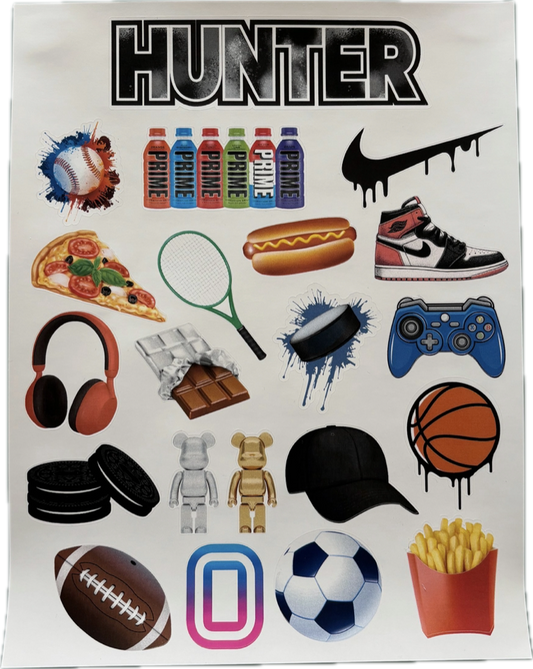 Sports and Things Removable Stickers