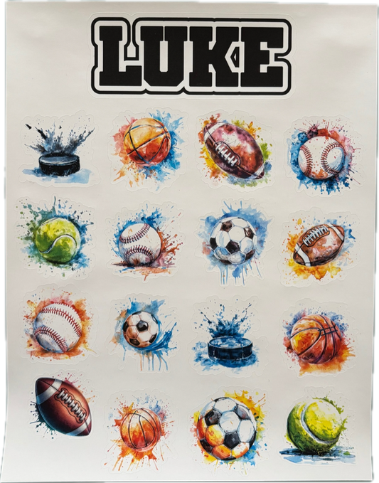 Sports Balls Removable Stickers