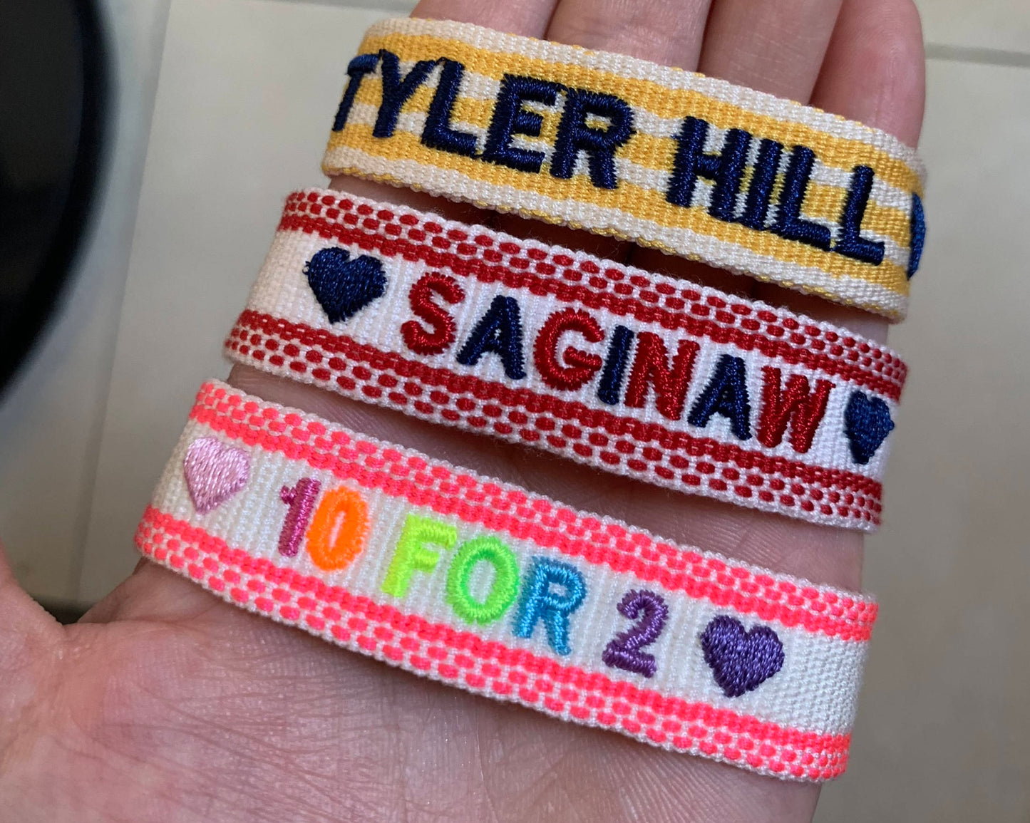 Embroidered Camp Bracelets