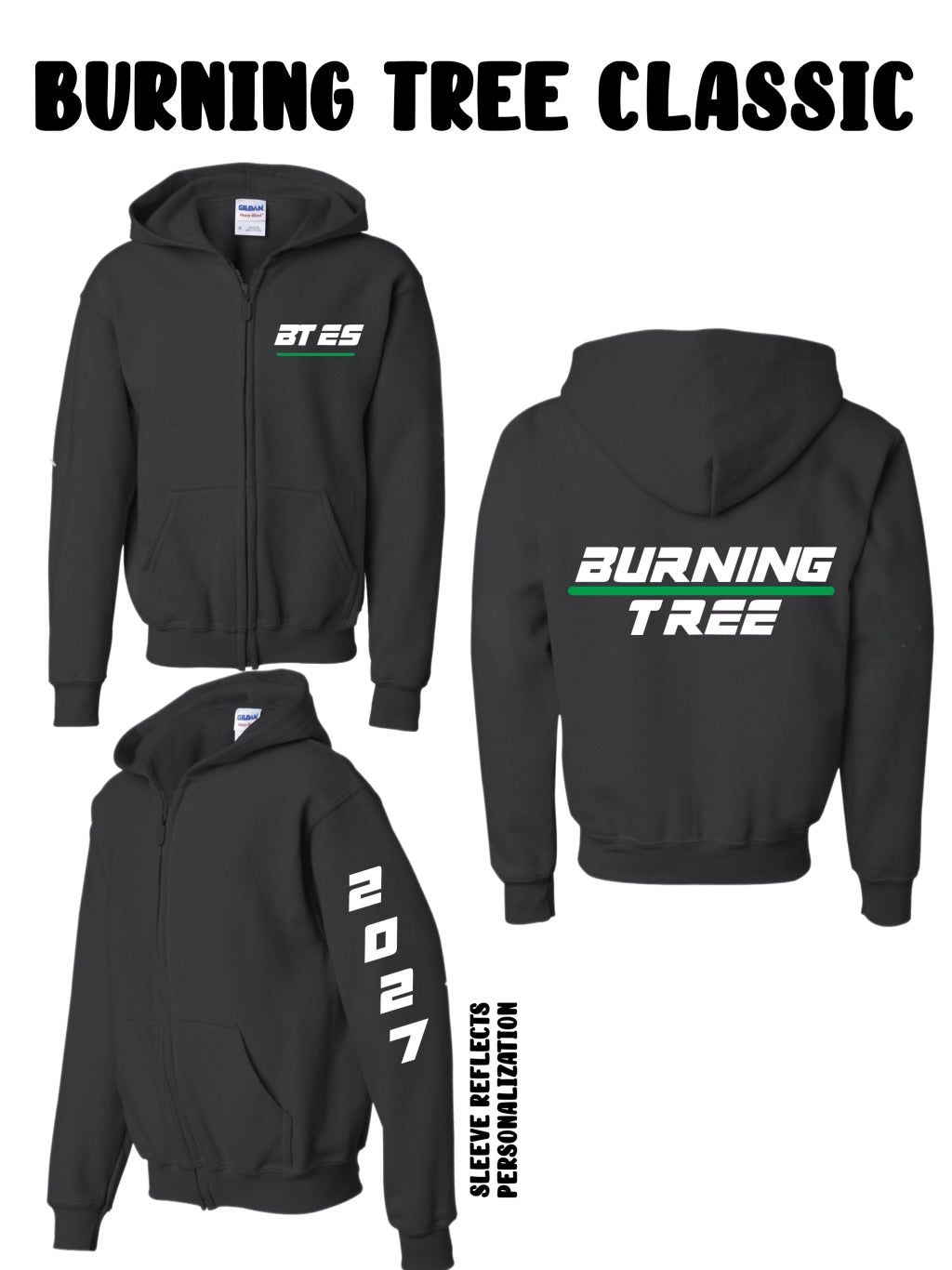 Burning Tree Classic Zip Up